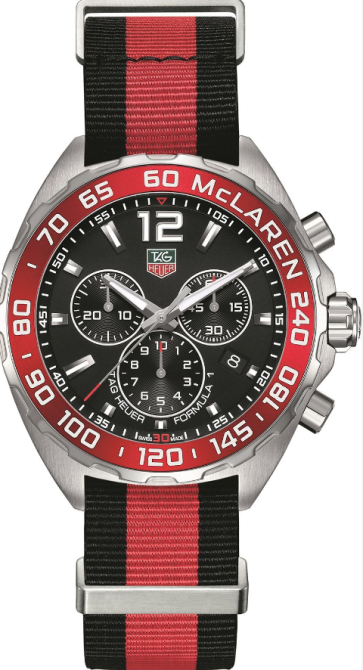 Watch strap Tag Heuer CAZ1112 / BC0877 Textiles Multicolor 19mm